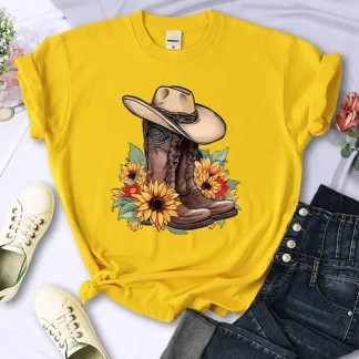 Cute Printed Boots Western Shirts